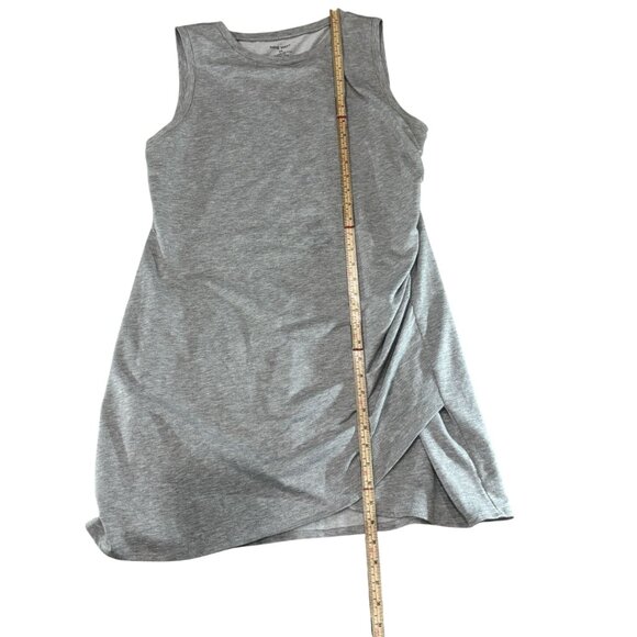 Nine West Heather Gray Sleeveless Ruched Tunic Dress XL Polyester/Rayon/Spandex - Picture 4 of 5